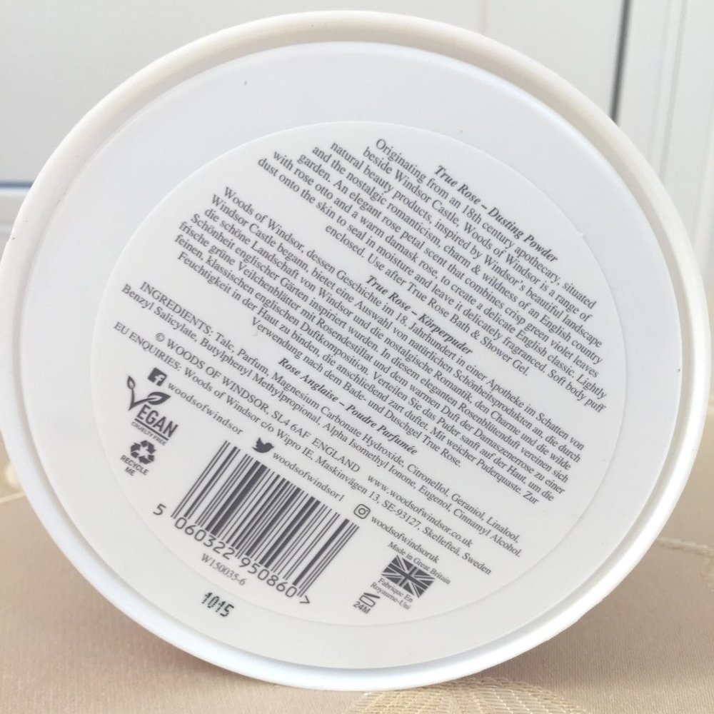 WOODS OF WINDSOR ENGLAND Dusting Powder TRUE ROSE - Picture 3 of 5